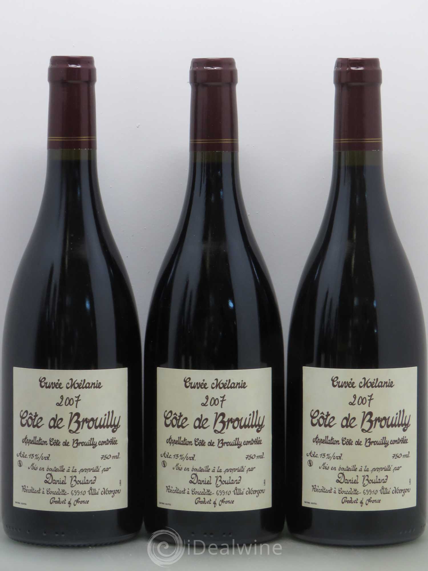 Côte de Brouilly Cuvée Mélanie - D. Bouland 2007 - Posten von 6 Flaschen - 1