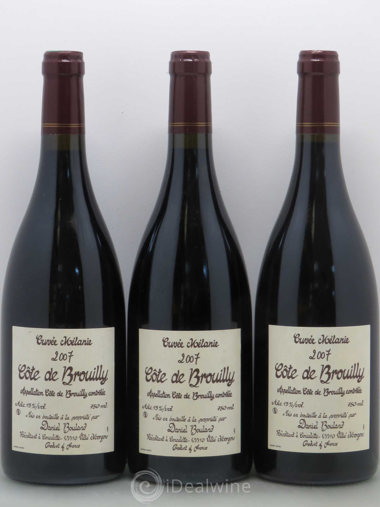 Côte de Brouilly Cuvée Mélanie - D. Bouland 2007 - Posten von 6 Flaschen - 2