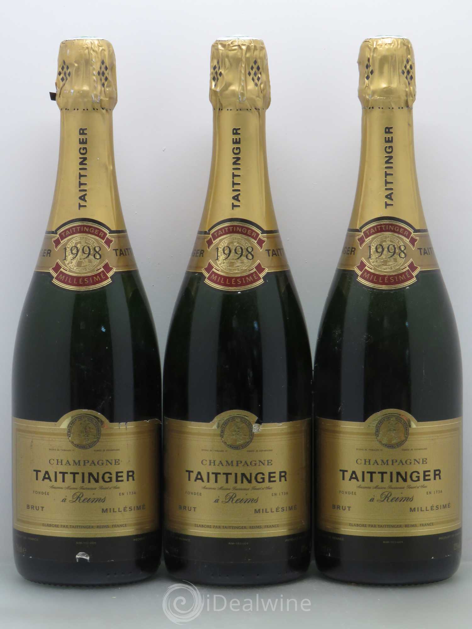Brut Réserve Taittinger 1998 - Lot de 3 bouteilles - 0