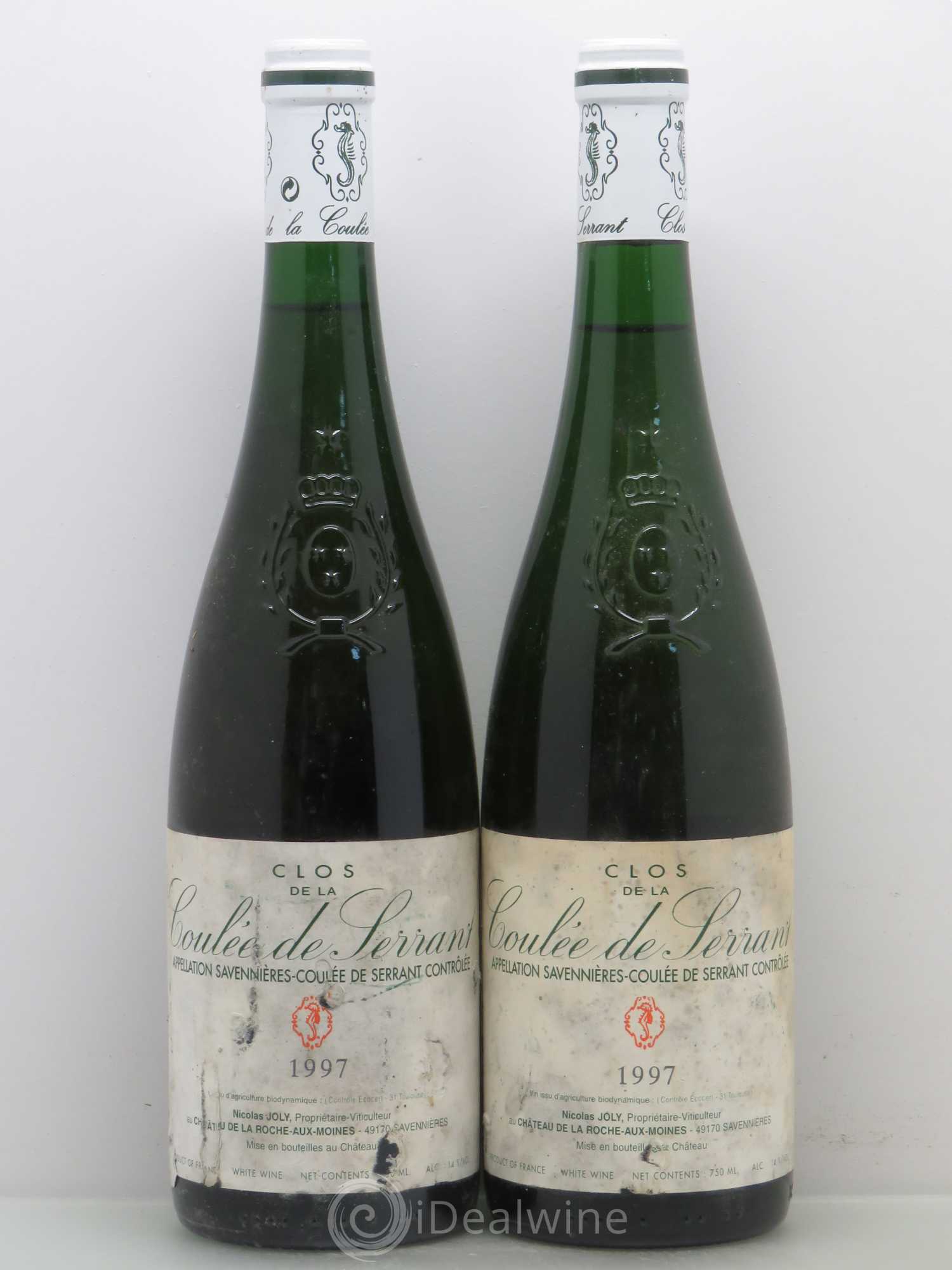 Savennières Clos de la Coulée de Serrant Vignobles de la Coulée de Serrant - Nicolas Joly 1997 - Lot de 2 bouteilles - 0