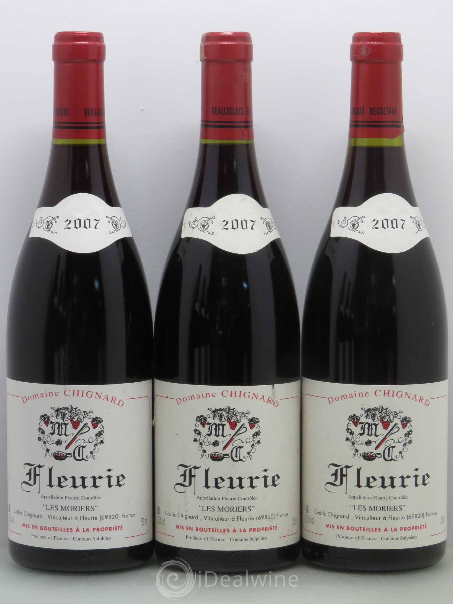 Fleurie Les Moriers Chignard (Domaine) 2007 - Lot de 6 bouteilles - 1