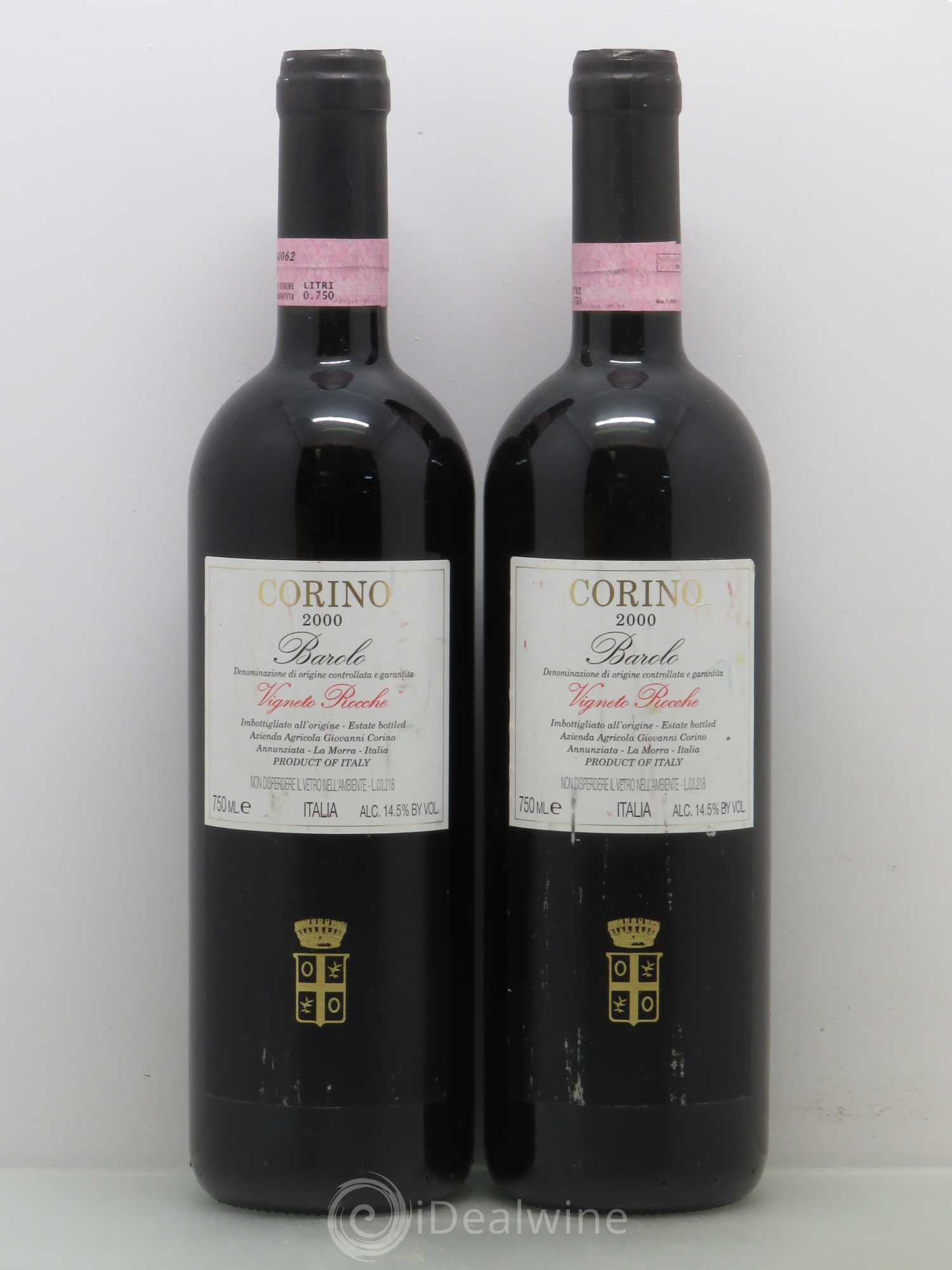 Barolo Vigneto Rocche - Corino 2000 - Lot de 2 bouteilles - 0