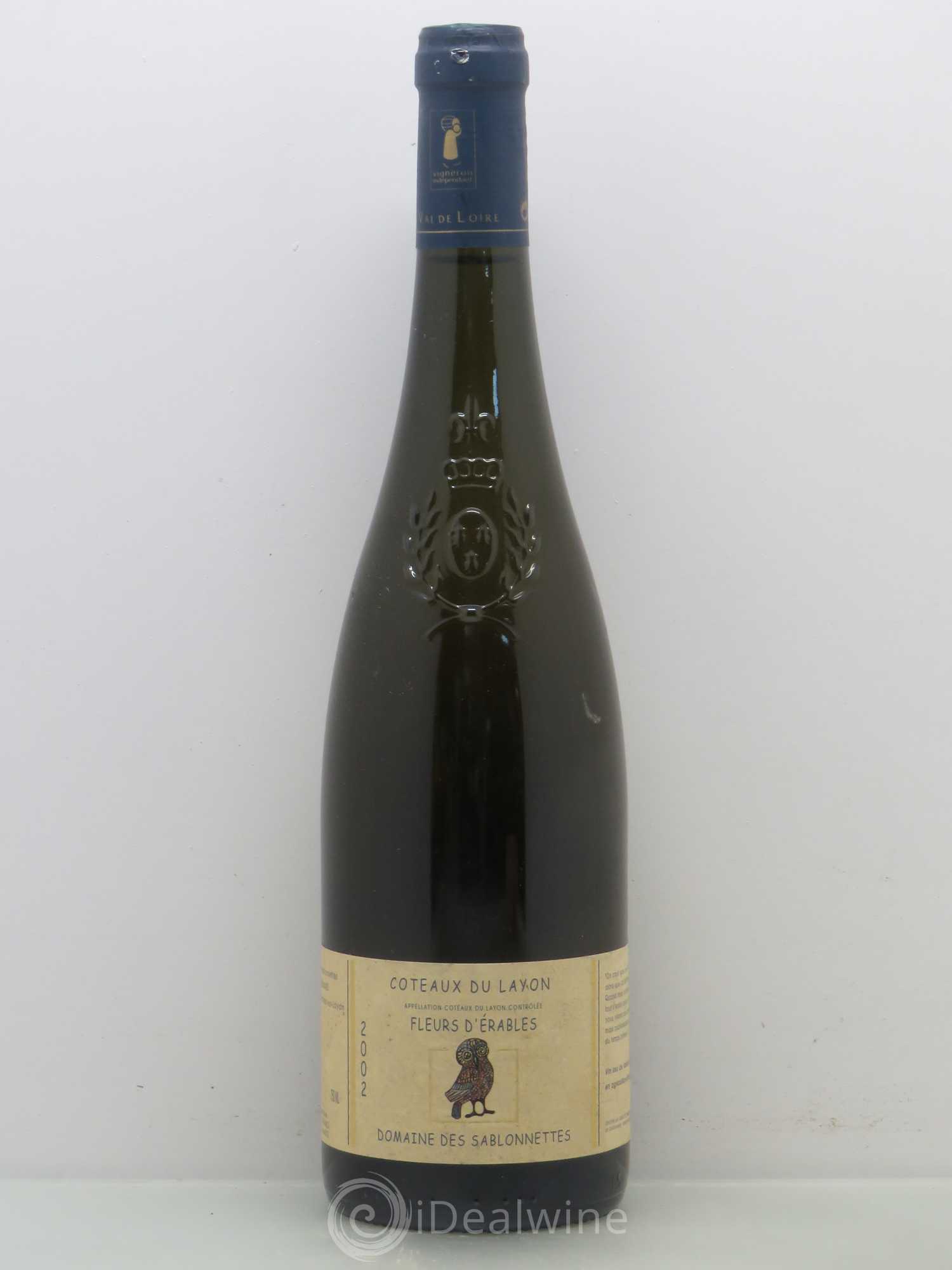 Coteaux du Layon Fleur d'Erables - Domaine des Sablonnettes J. Menard 2002 - Posten von 1 Flasche - 0