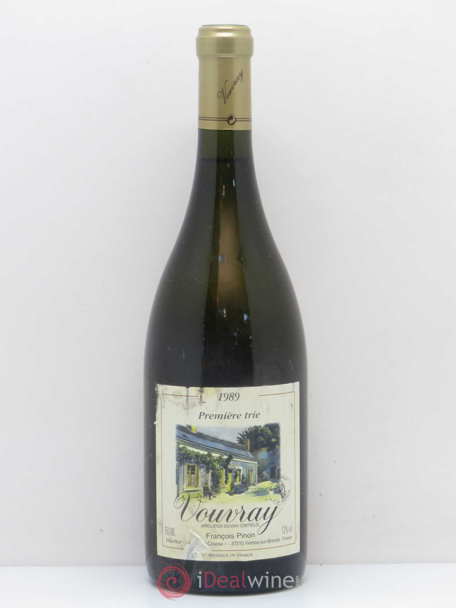 Vouvray 1ère Trie Francois Pinon 1989 - Posten von 1 Flasche - 0