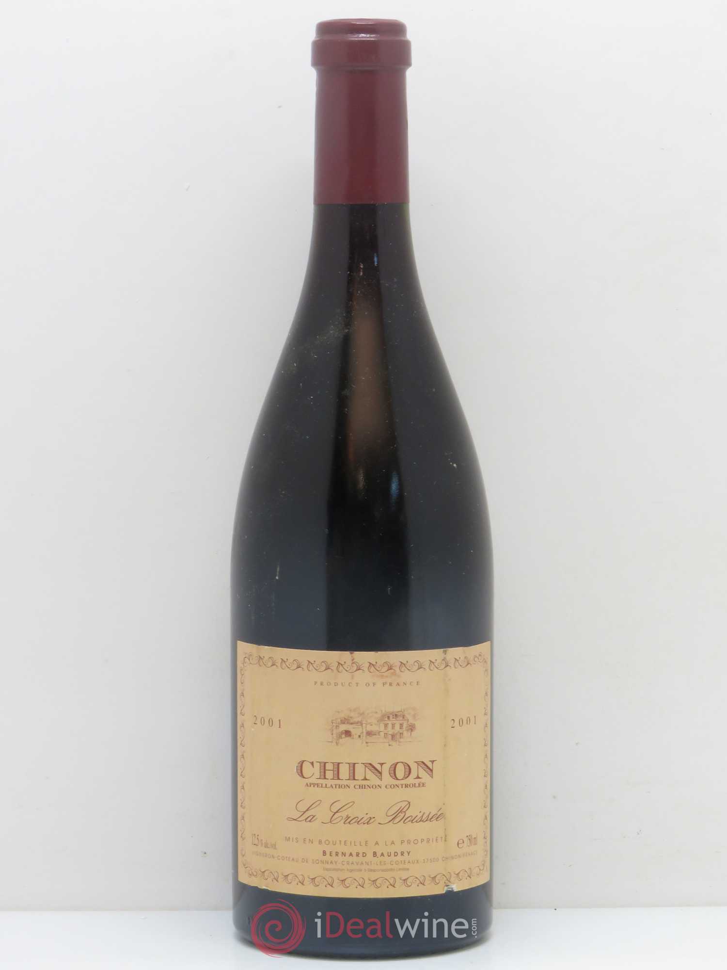 Chinon La Croix Boissée Bernard Baudry 2001 - Lot de 1 bouteille - 0