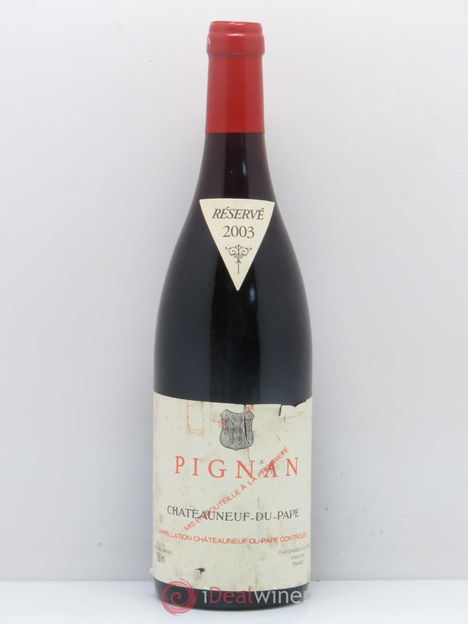 Châteauneuf-du-Pape Pignan Emmanuel Reynaud 2003 - Lot de 1 bouteille - 0