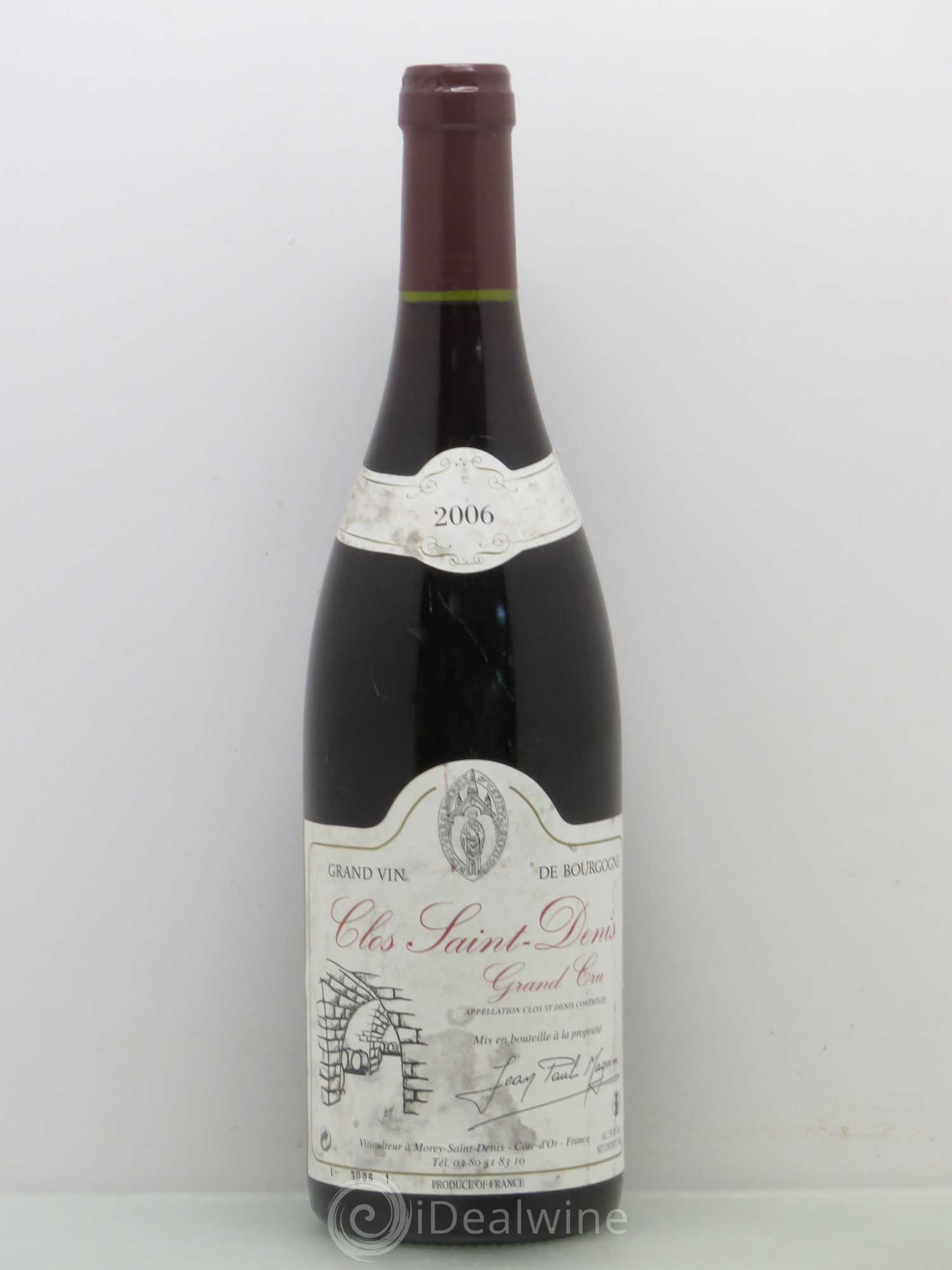 Clos Saint-Denis Grand Cru Stéphane Magnien (Domaine) 2006 - Lot de 1 bouteille - 0