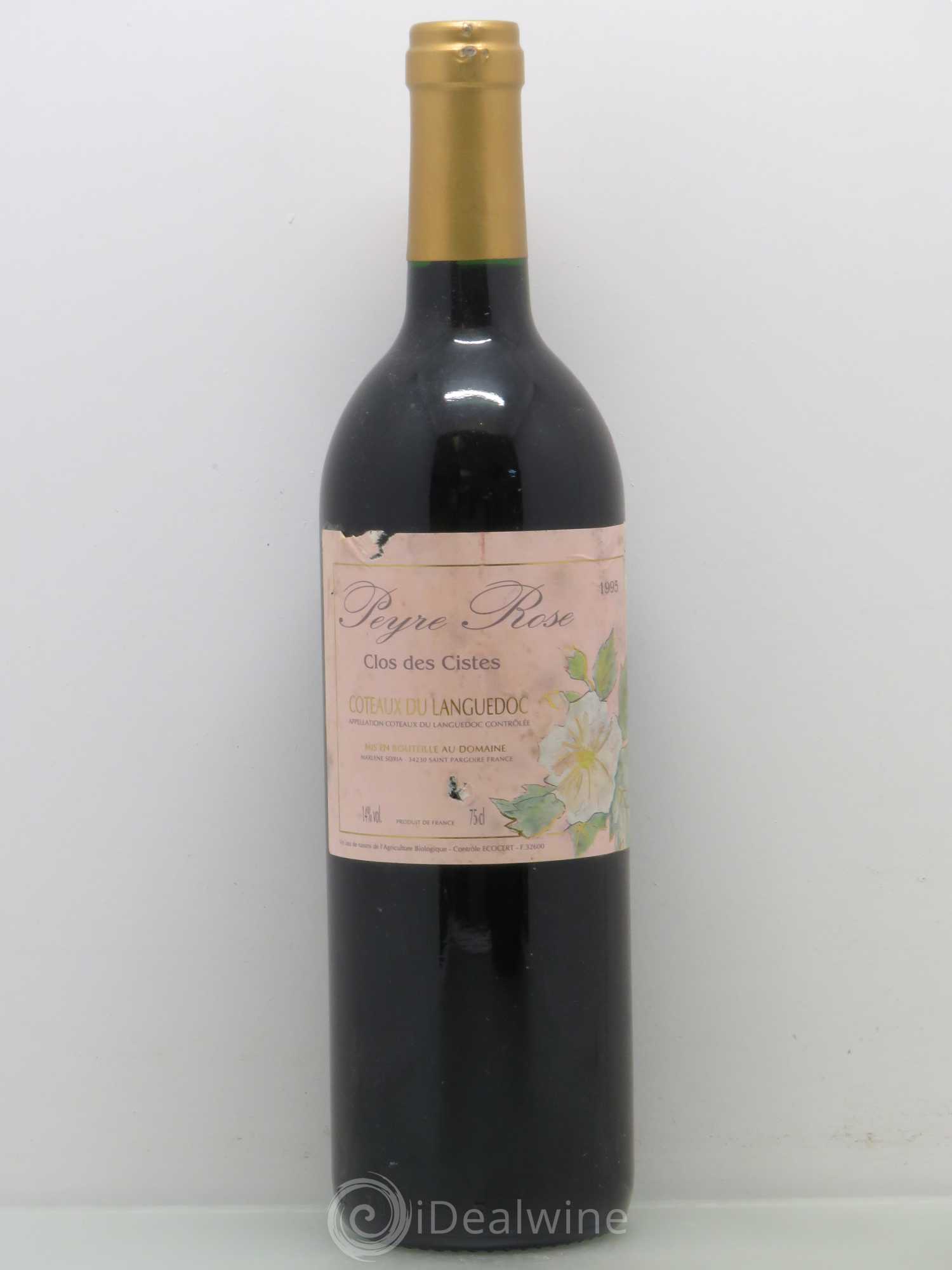 Vin de France (anciennement Coteaux du Languedoc) Domaine Peyre Rose Les Cistes Marlène Soria 1995 - Lot de 1 bouteille - 0
