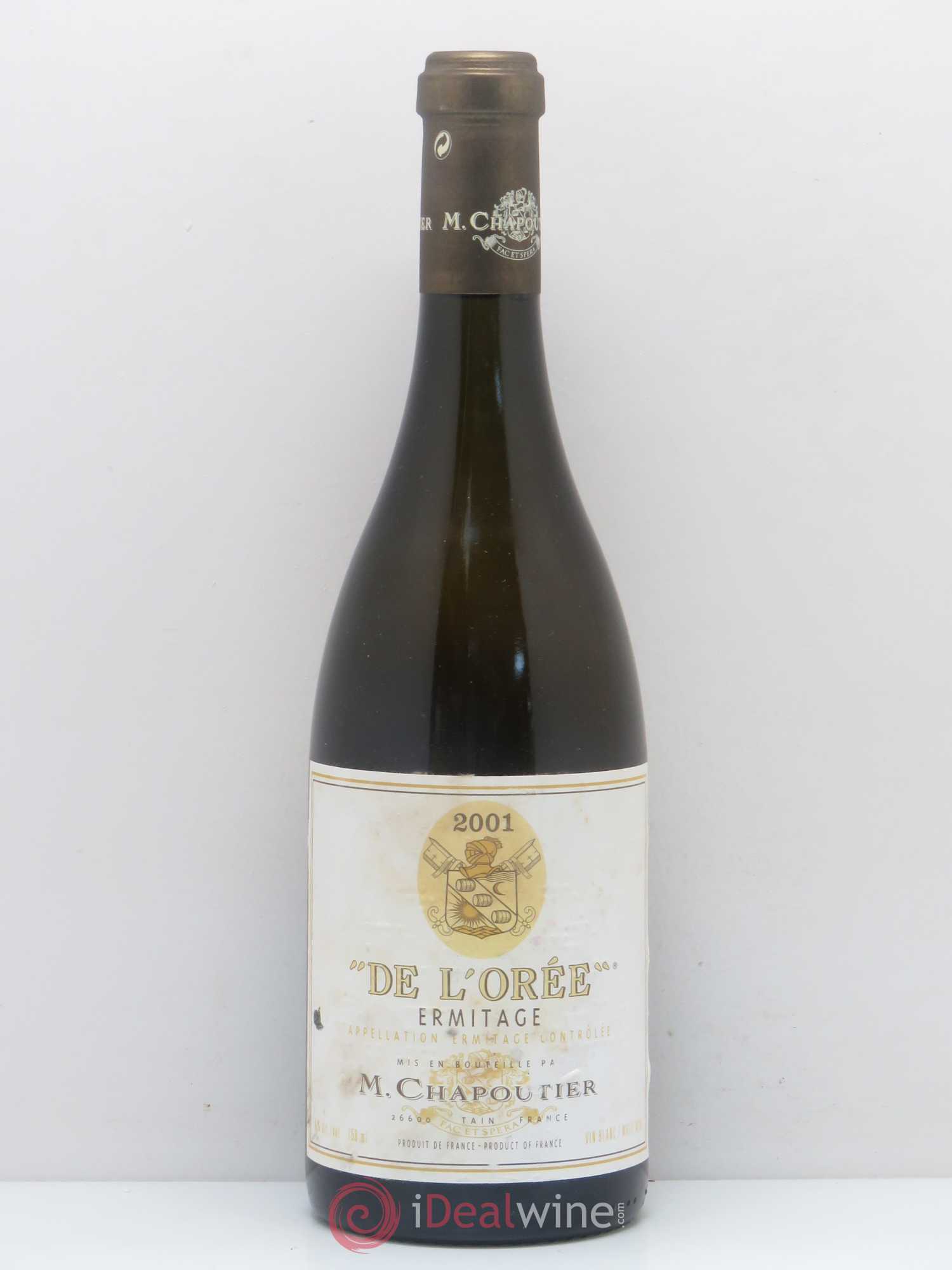 Hermitage Ermitage de l'Orée Chapoutier 2001 - Lot de 1 bouteille - 0