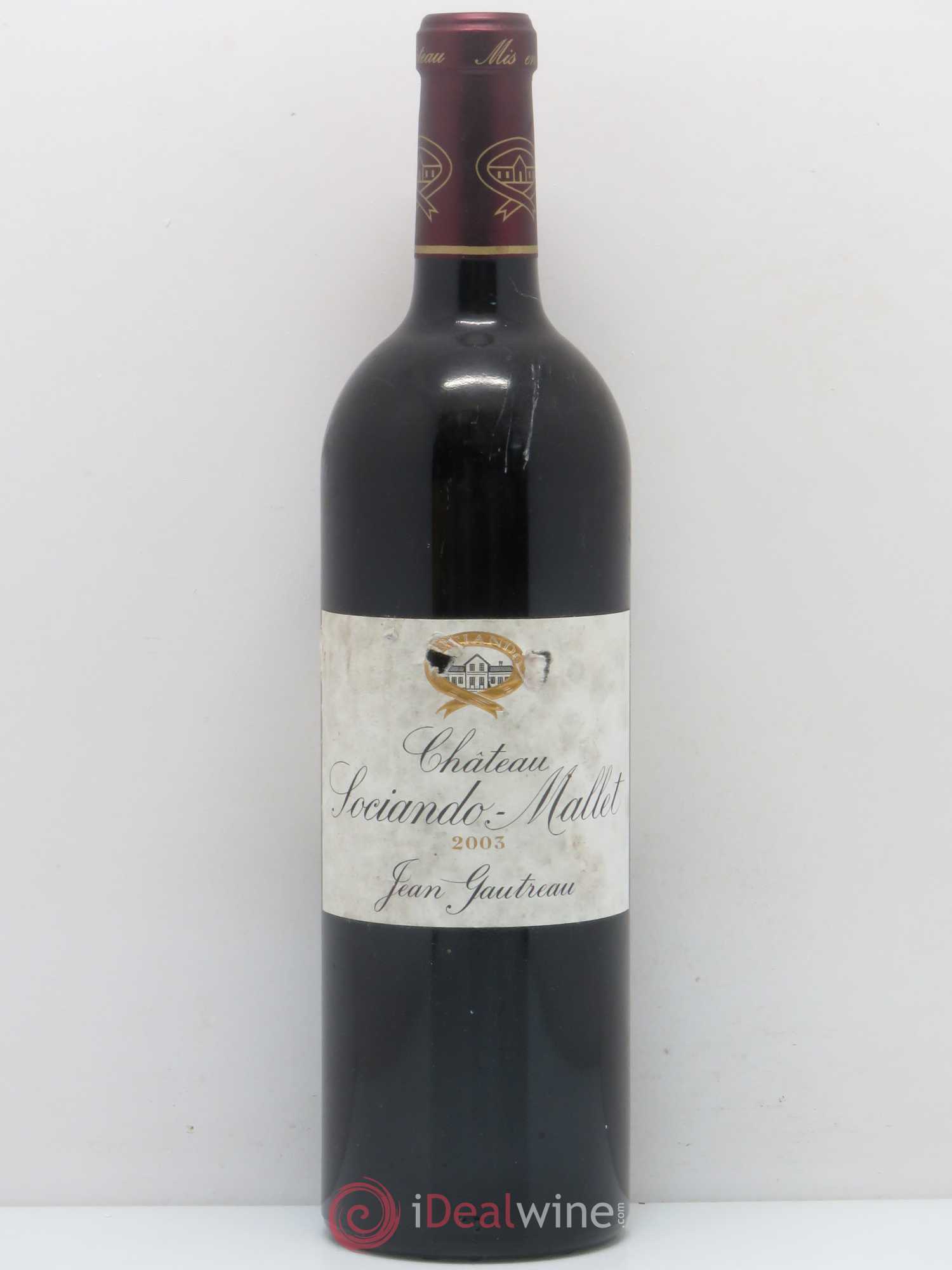 Château Sociando Mallet 2003 - Lot de 1 bouteille - 0