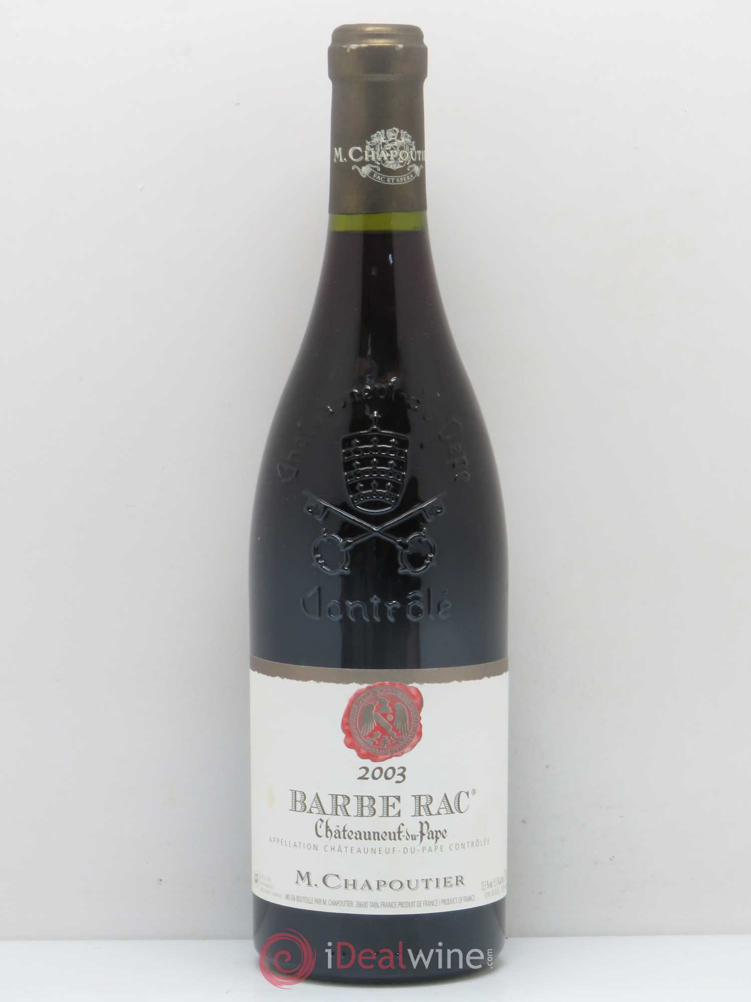 Châteauneuf-du-Pape Barbe Rac Chapoutier 2003 - Lot de 1 bouteille - 0