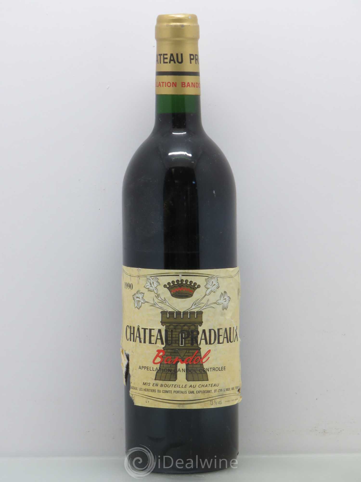 Bandol Château Pradeaux Famille Portalis 1990 - Lot de 1 bouteille - 0
