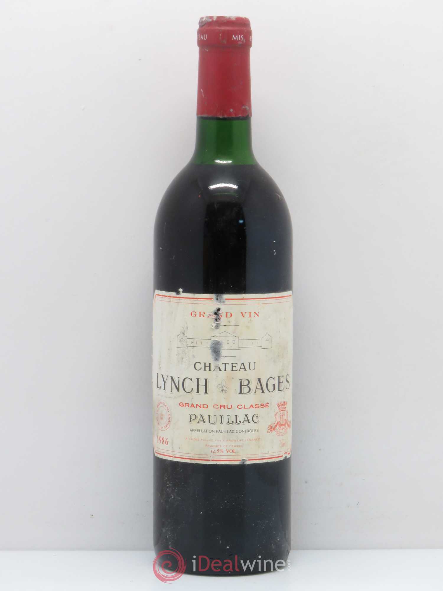 Château Lynch Bages 5ème Grand Cru Classé 1986 - Lot de 1 bouteille - 0
