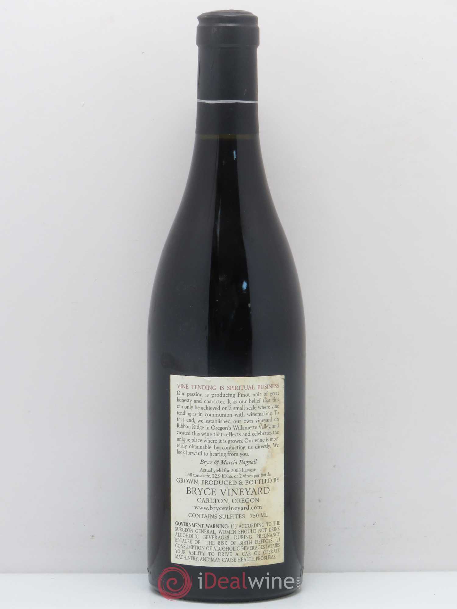 USA Pinot Noir Oregon Ribbon Bridge Bryce Vineyard 2005 - Posten von 1 Flasche - 1