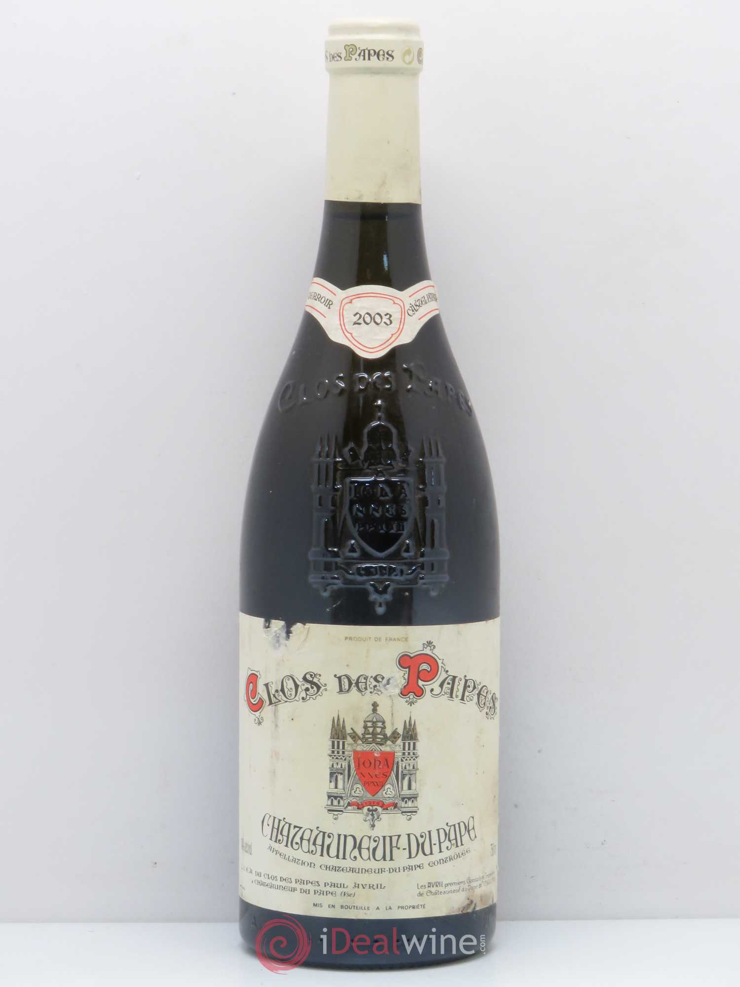 Châteauneuf-du-Pape Clos des Papes - Paul Avril 2003 - Lot de 1 bouteille - 0