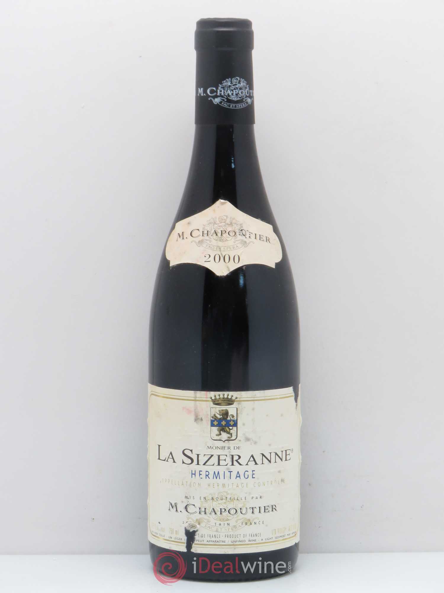 Hermitage Monier de La Sizeranne Chapoutier 2000 - Lot de 1 bouteille - 0