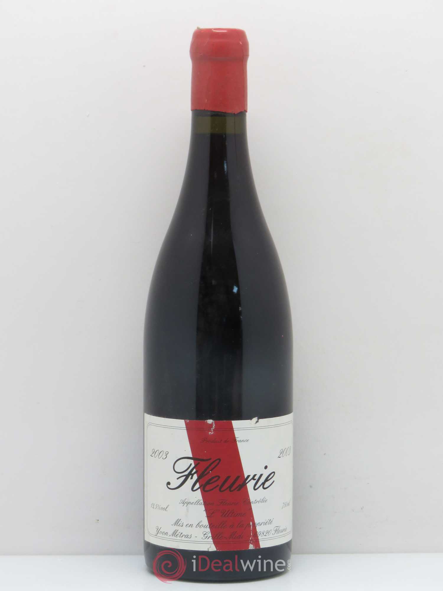Fleurie l'Ultime Yvon Métras 2003 - Lot de 1 bouteille - 0