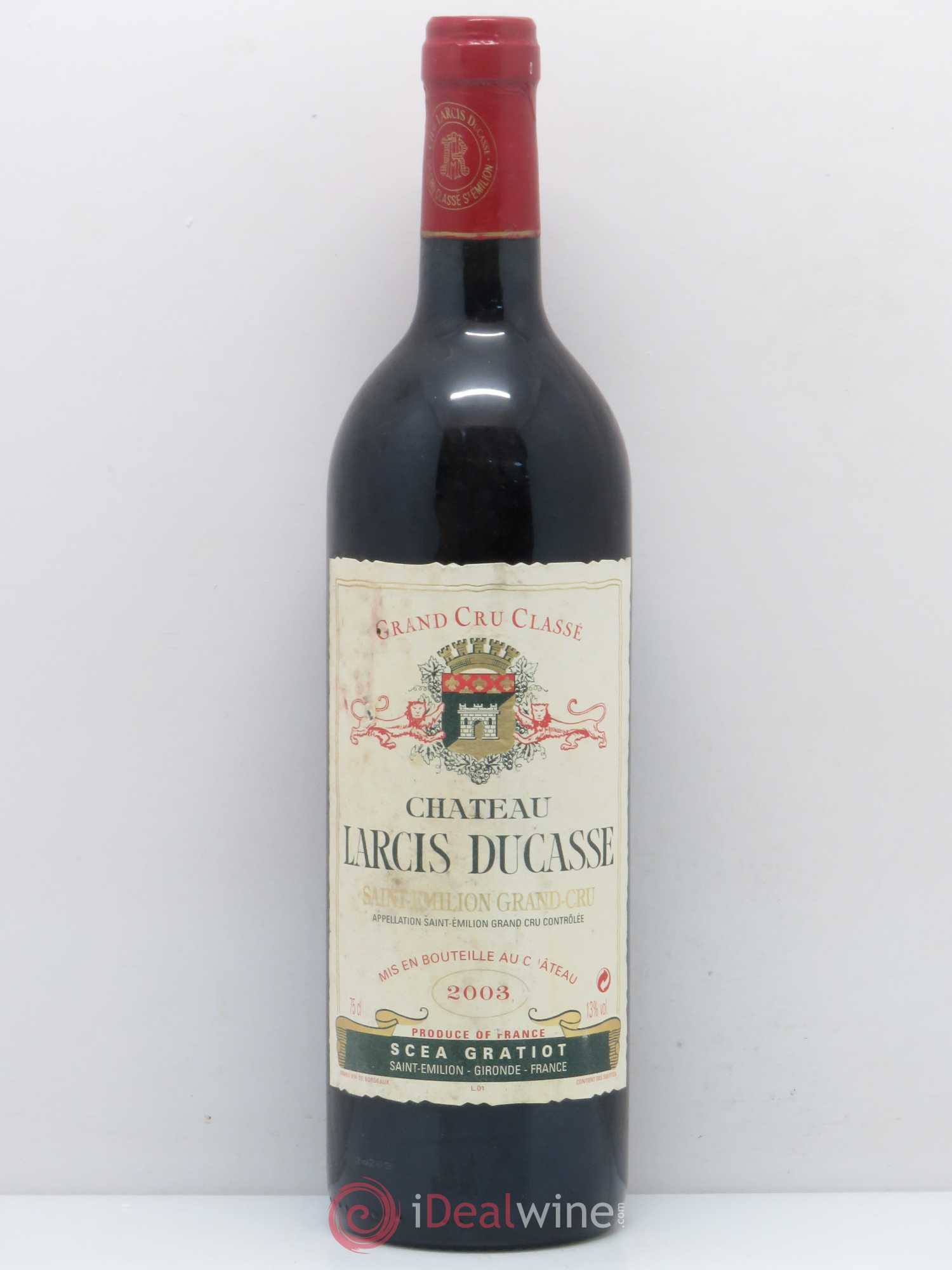 Château Larcis Ducasse 1er Grand Cru Classé B 2003 - Lot de 1 bouteille - 0