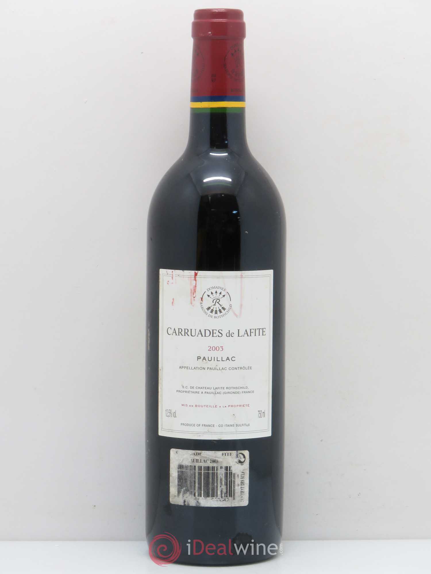 Carruades de Lafite Rothschild Second Vin 2003 - Lot de 1 bouteille - 1