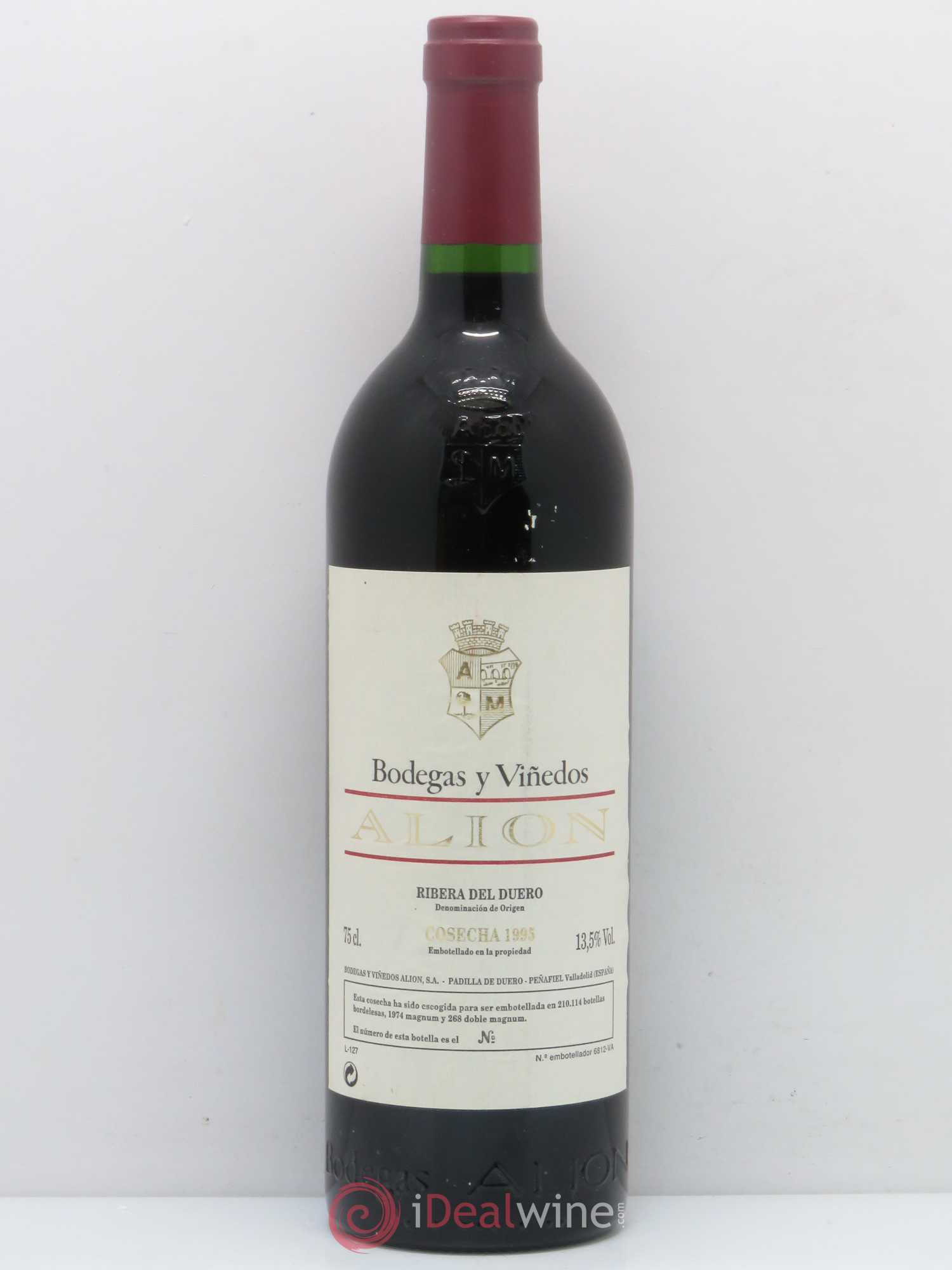 Ribera Del Duero DO Vega Sicilia Alion Famille Alvarez 1995 - Lot de 1 bouteille - 0