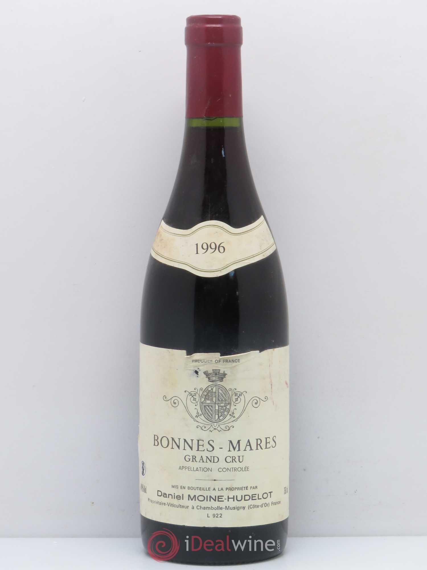 Bonnes-Mares Grand Cru Moine-Hudelot (Domaine) 1996 - Lot de 1 bouteille - 0