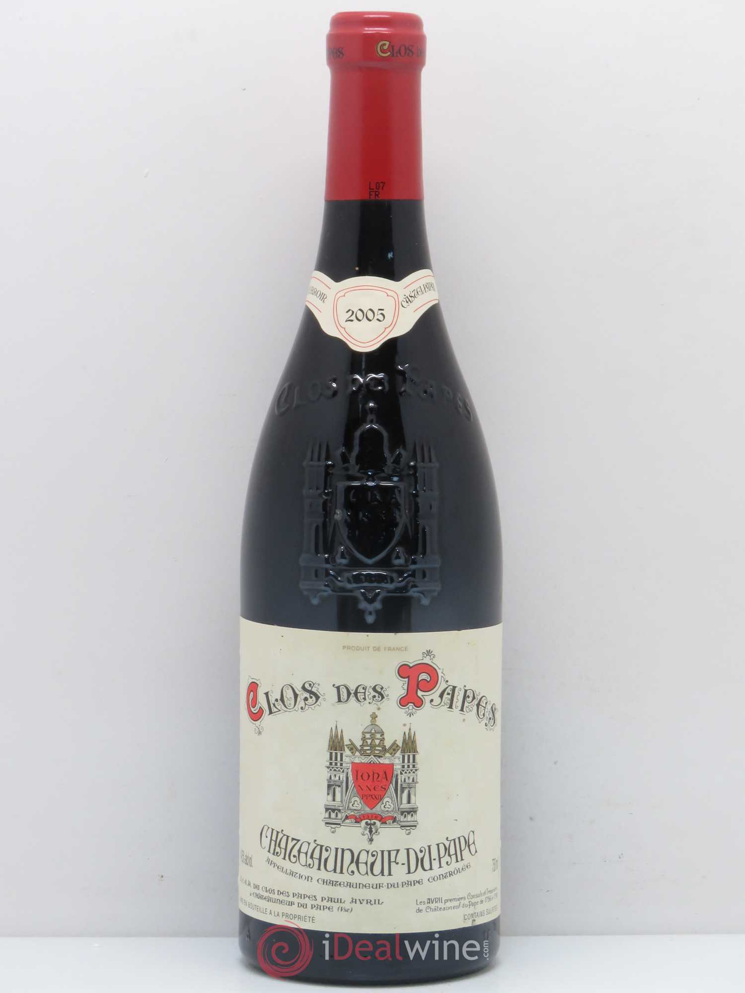 Châteauneuf-du-Pape Clos des Papes - Paul Avril 2005 - Lot de 1 bouteille - 0