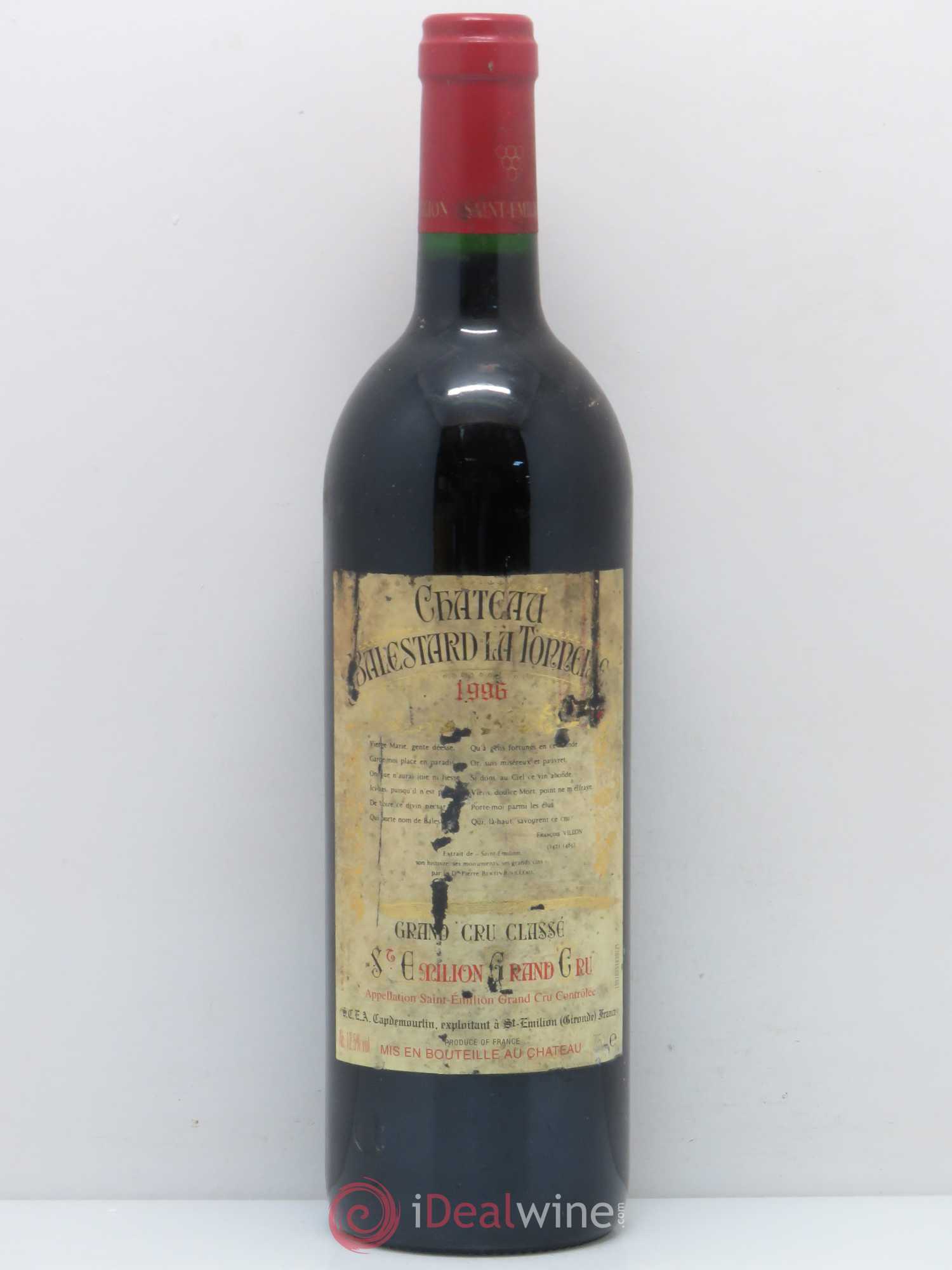 Château Balestard la Tonnelle Grand Cru Classé 1996 - Lot de 1 bouteille - 0