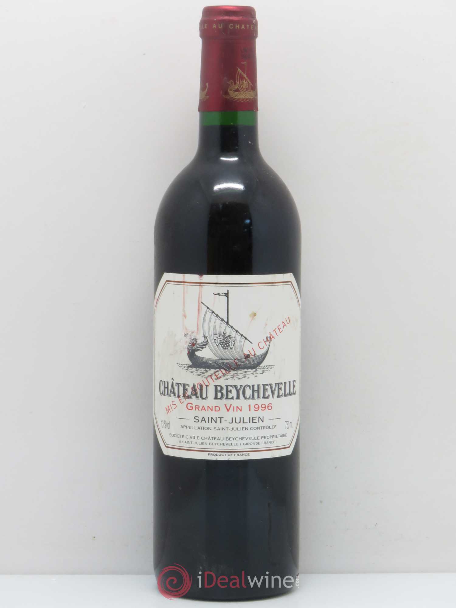 Château Beychevelle 4ème Grand Cru Classé 1996 - Lot de 1 bouteille - 0