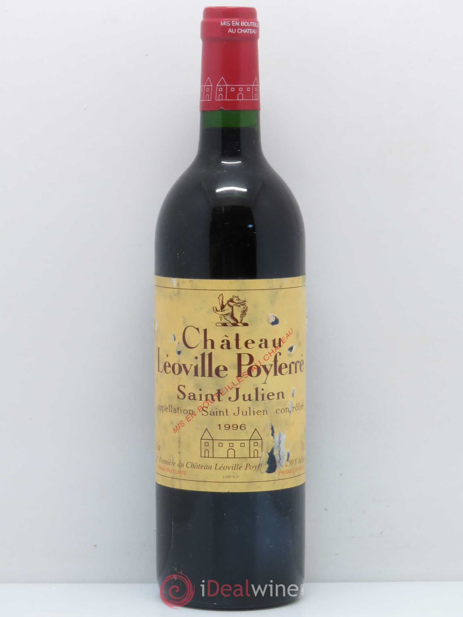 Château Léoville Poyferré 2ème Grand Cru Classé 1996 - Lot de 1 bouteille - 0