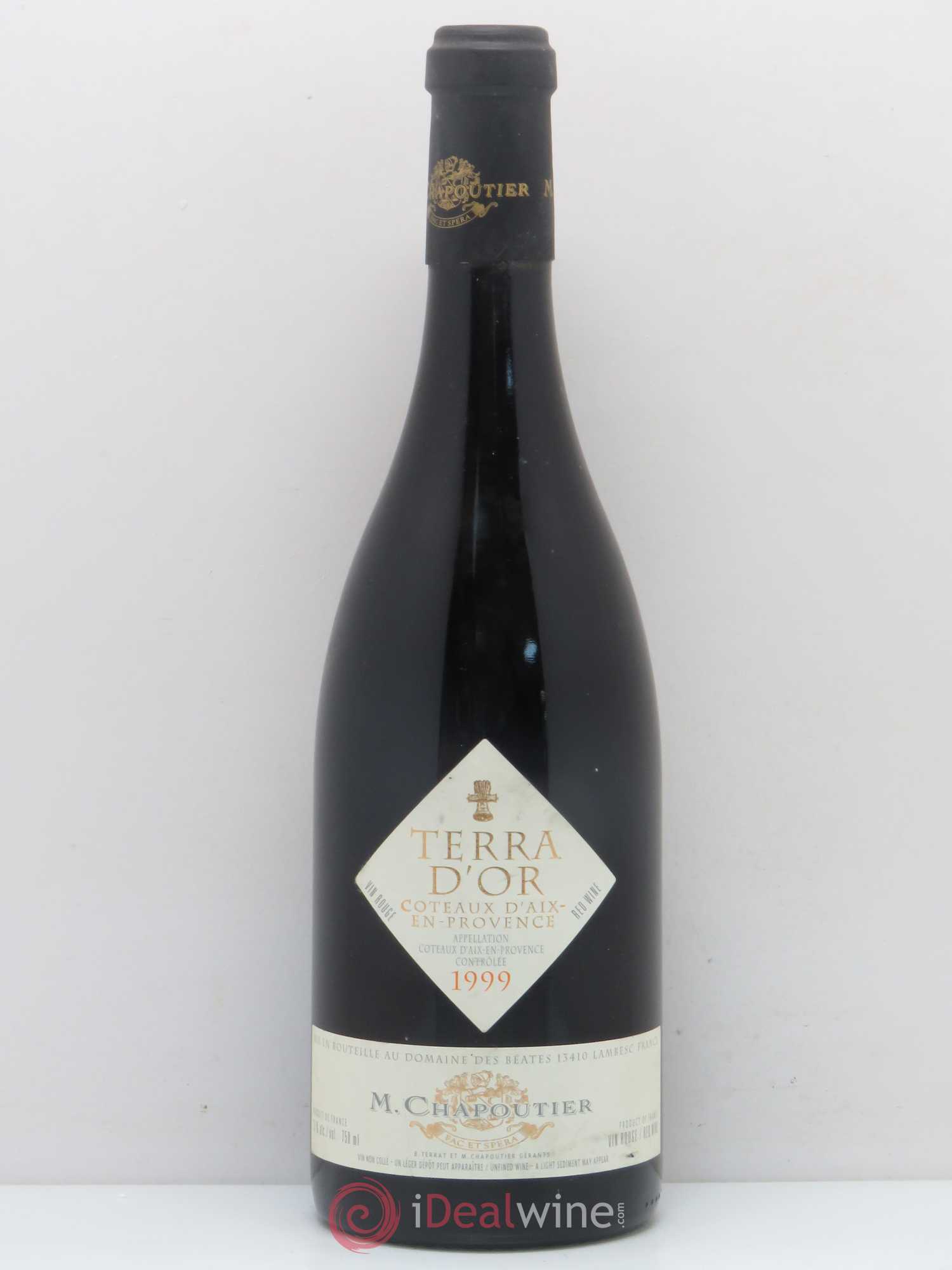 Coteaux d'Aix-en-Provence en Provence Terra d'Or Chapoutier 1999 - Posten von 1 Flasche - 0
