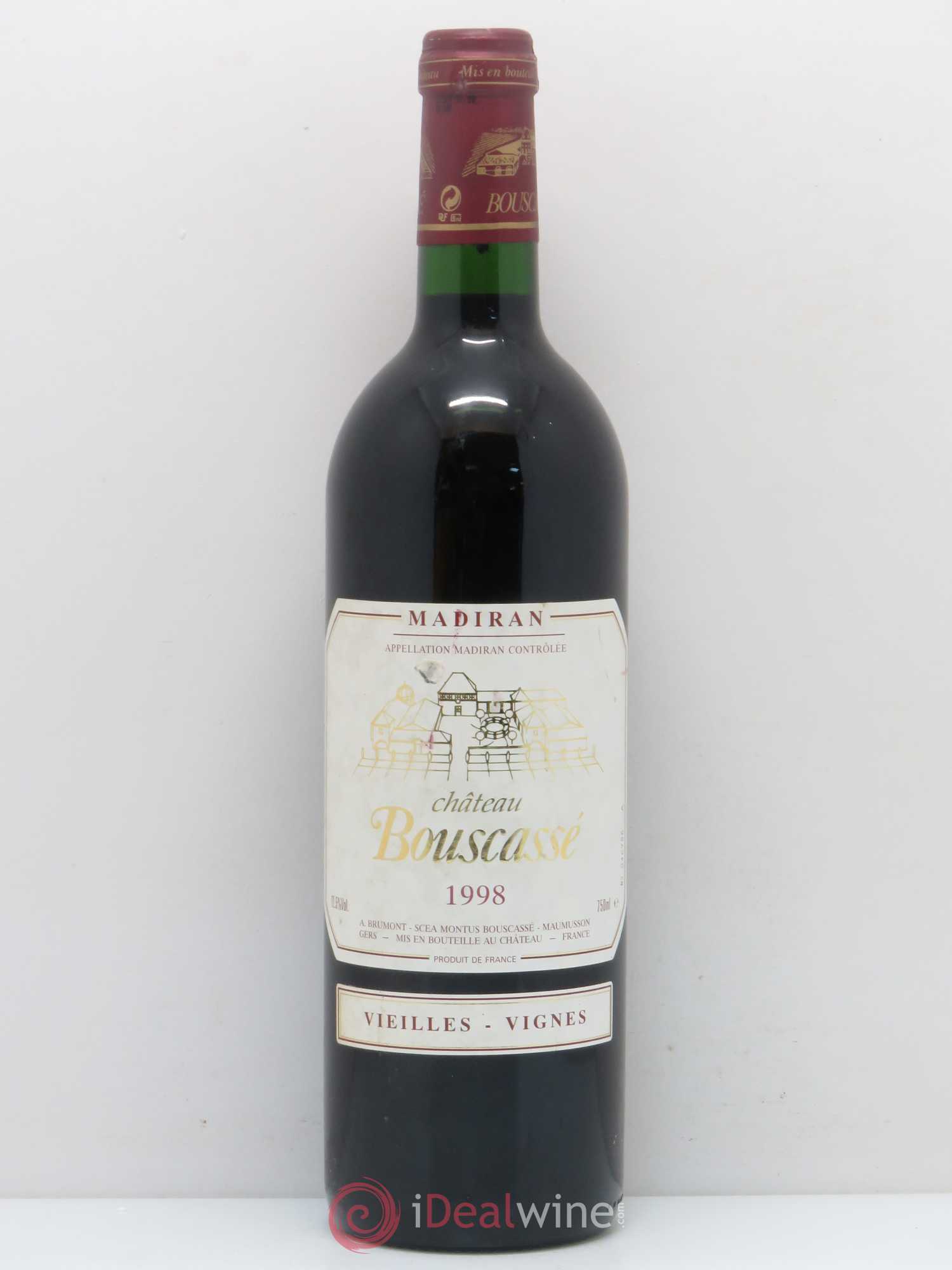 Madiran Vieilles Vignes Château Bouscassé - Alain Brumont 1998 - Lot de 1 bouteille - 0