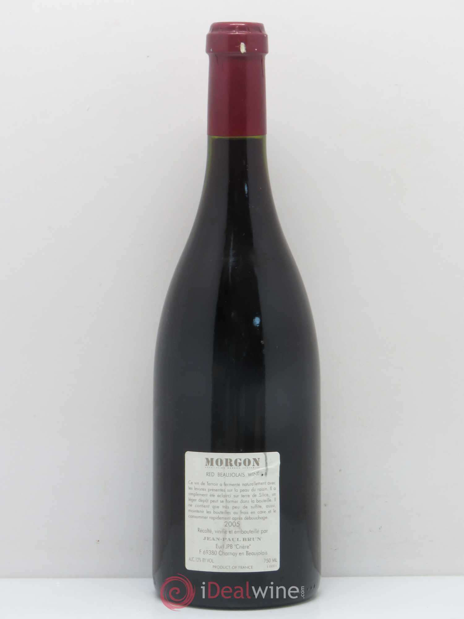 Morgon Terres dorées - J-P. Brun (Domaine des) (sans prix de réserve) 2005 - Lot de 1 bouteille - 1