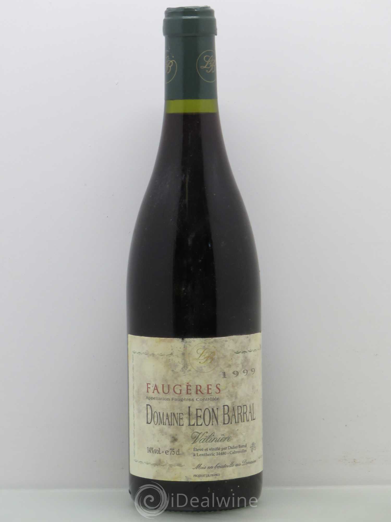 Faugères Valinière Domaine Léon Barral 1999 - Lot de 1 bouteille - 0
