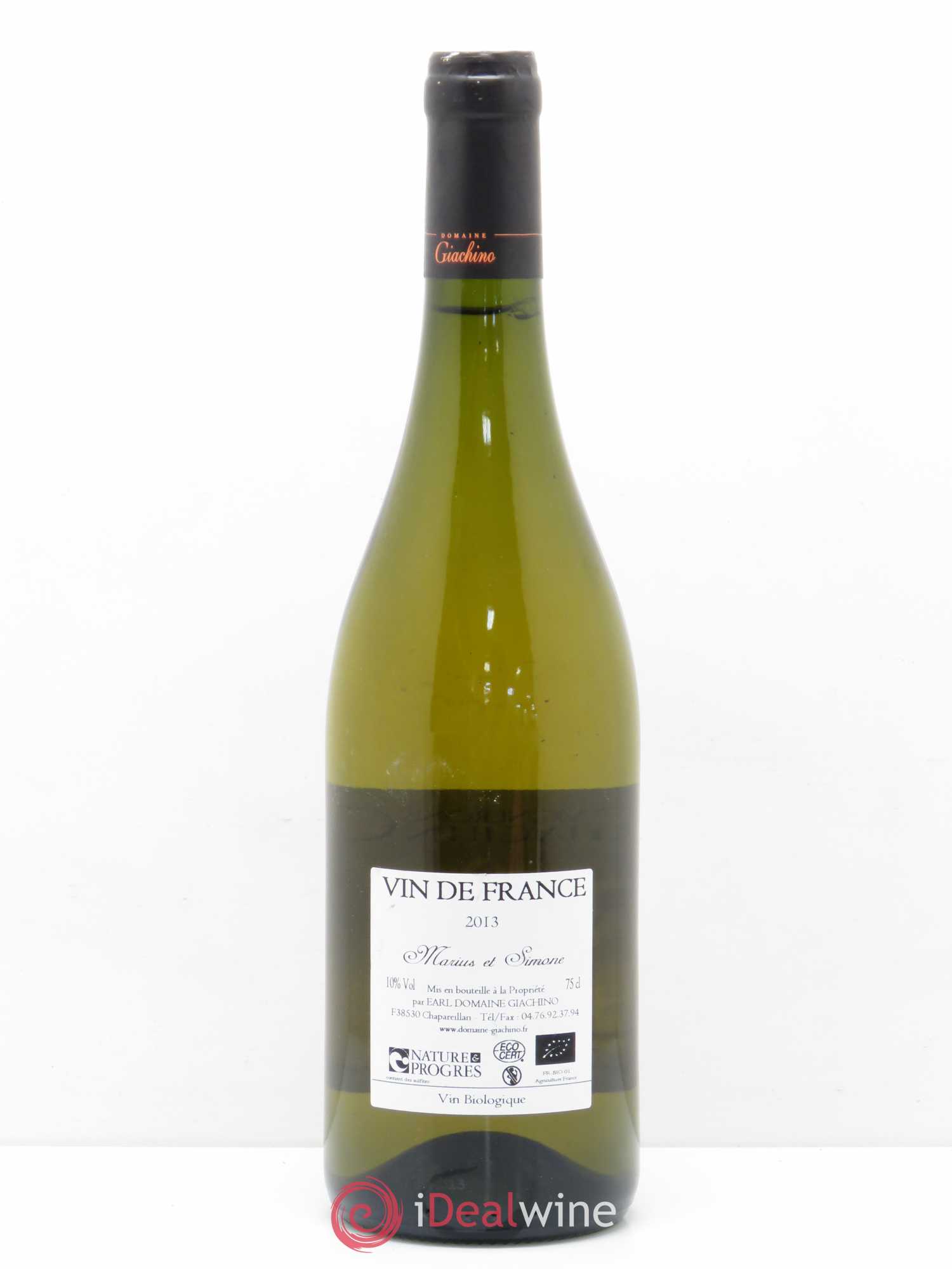 Vin de Savoie Marius et Simone Giachino 2013 - Posten von 1 Flasche - 1