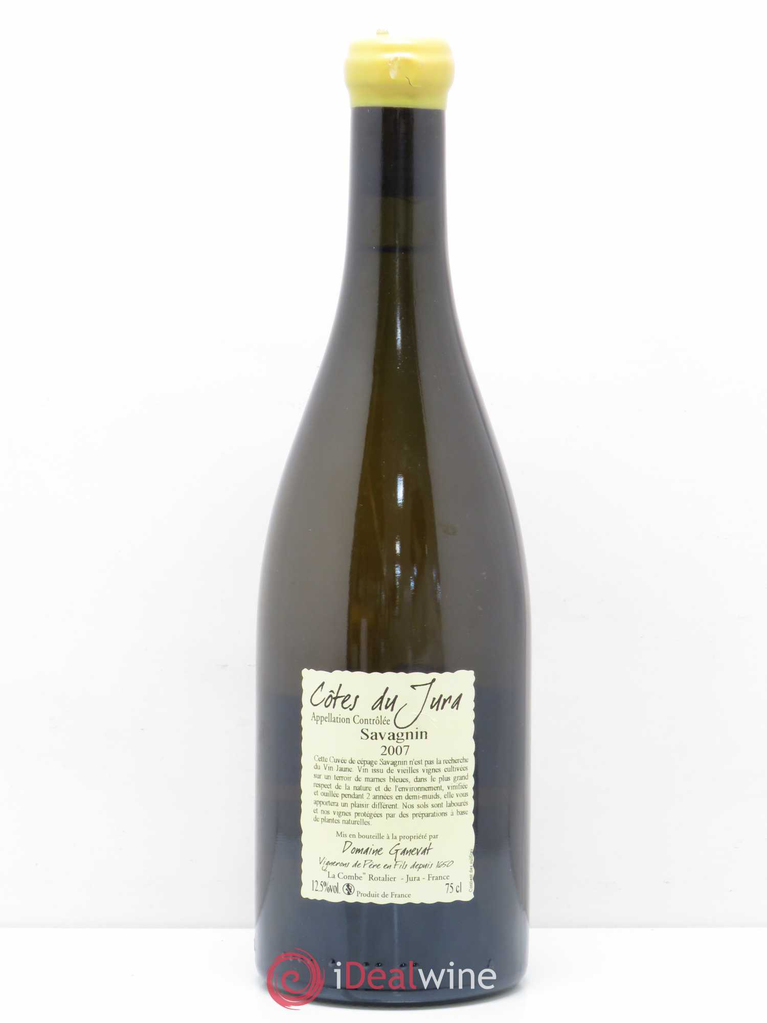 Côtes du Jura Les Chalasses Marnes Bleues Jean-François Ganevat (Domaine) 2007 - Lot de 1 bouteille - 1