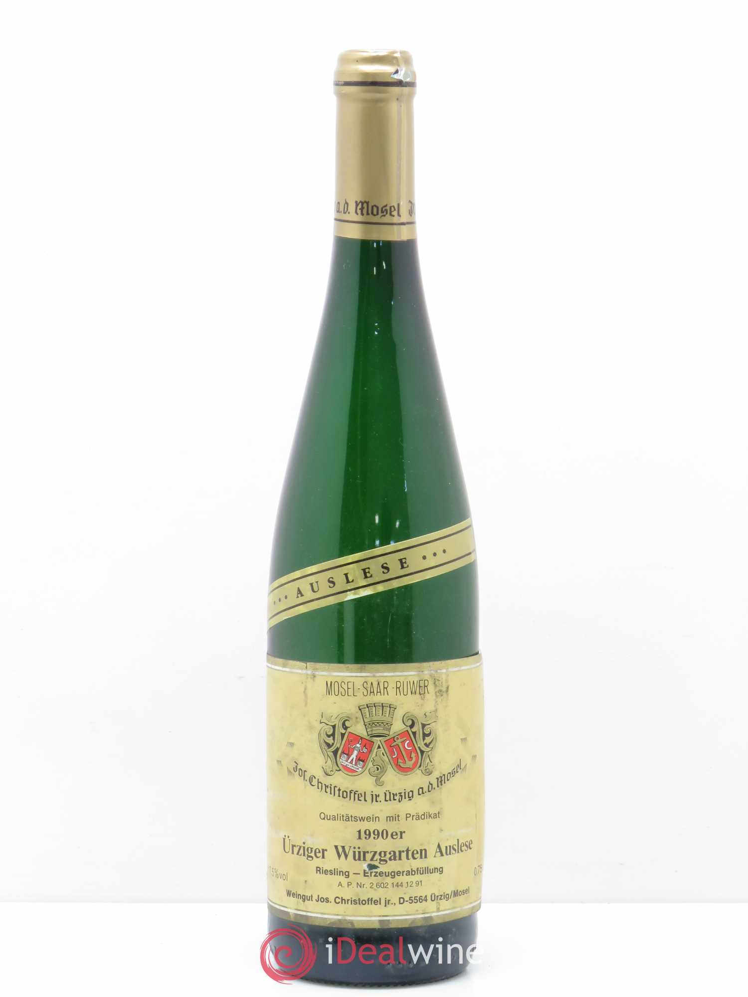Riesling Urziger Würzgarten Auslese Kristoffel 1990 - Posten von 1 Flasche - 0