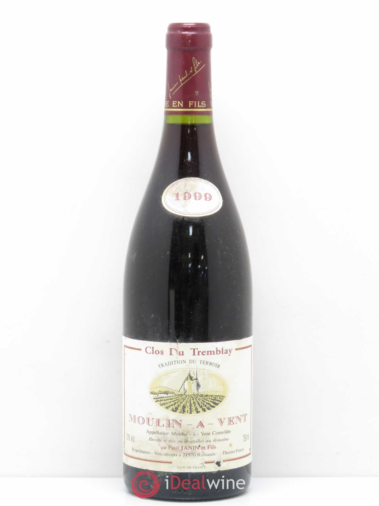 Moulin-à-Vent Clos du Tremblay vieilles vignes Paul JANIN 1999 - Posten von 1 Flasche - 0