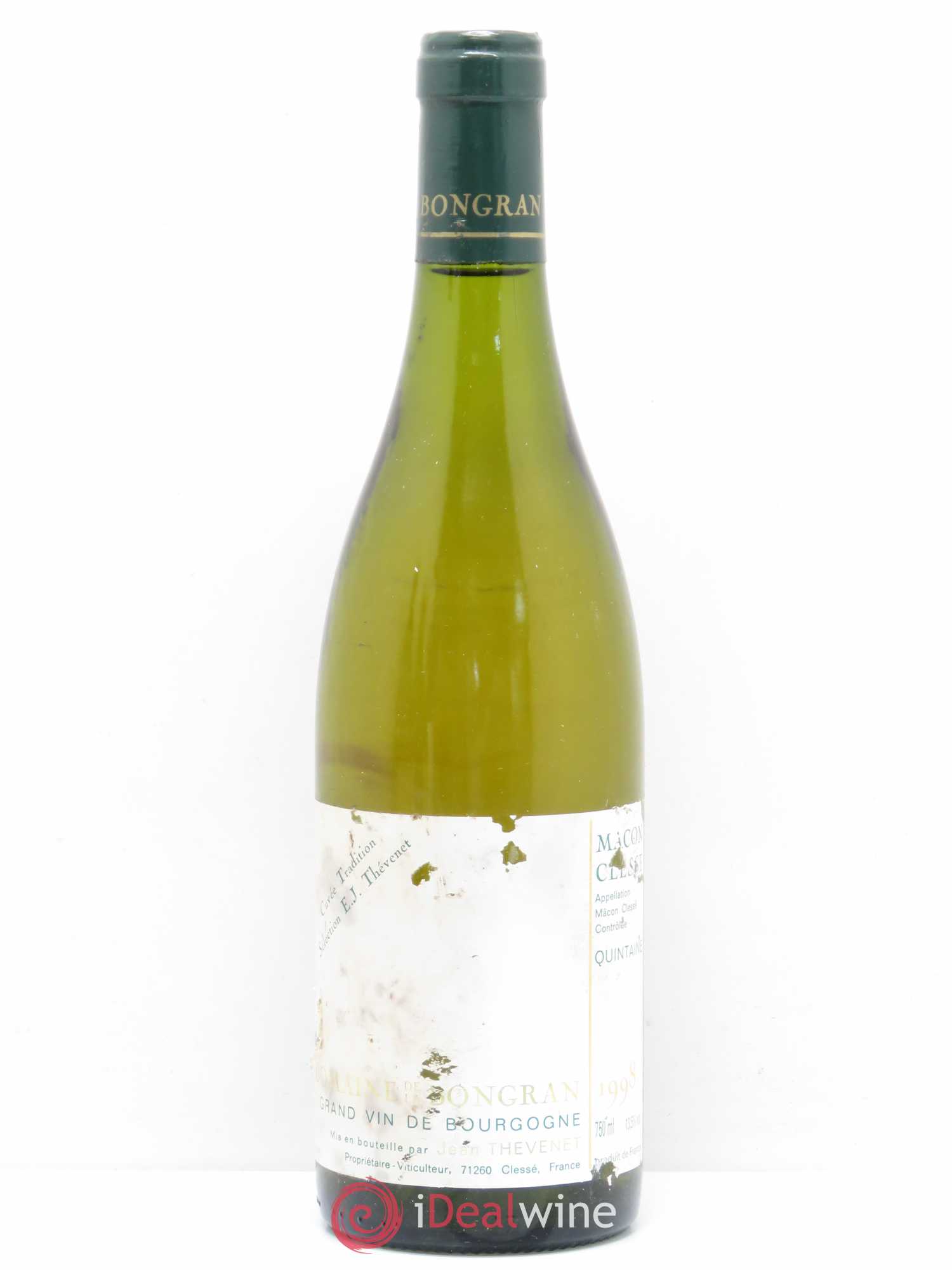 Mâcon Clessé Quintaine Tradition Domaine de La Bongran Thevenet 1998 - Posten von 1 Flasche - 0