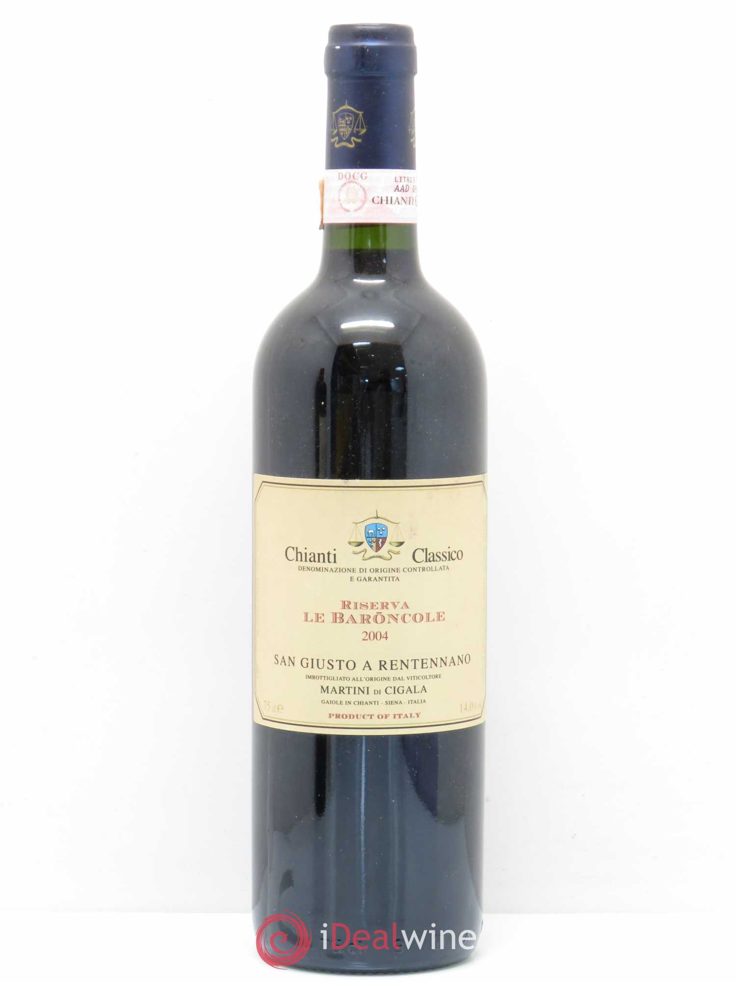 Chianti Classico DOCG San Giusto A Rentennano Riserva Le Baroncole Famille Martini di Cigala 2004 - Lot de 1 bouteille - 0