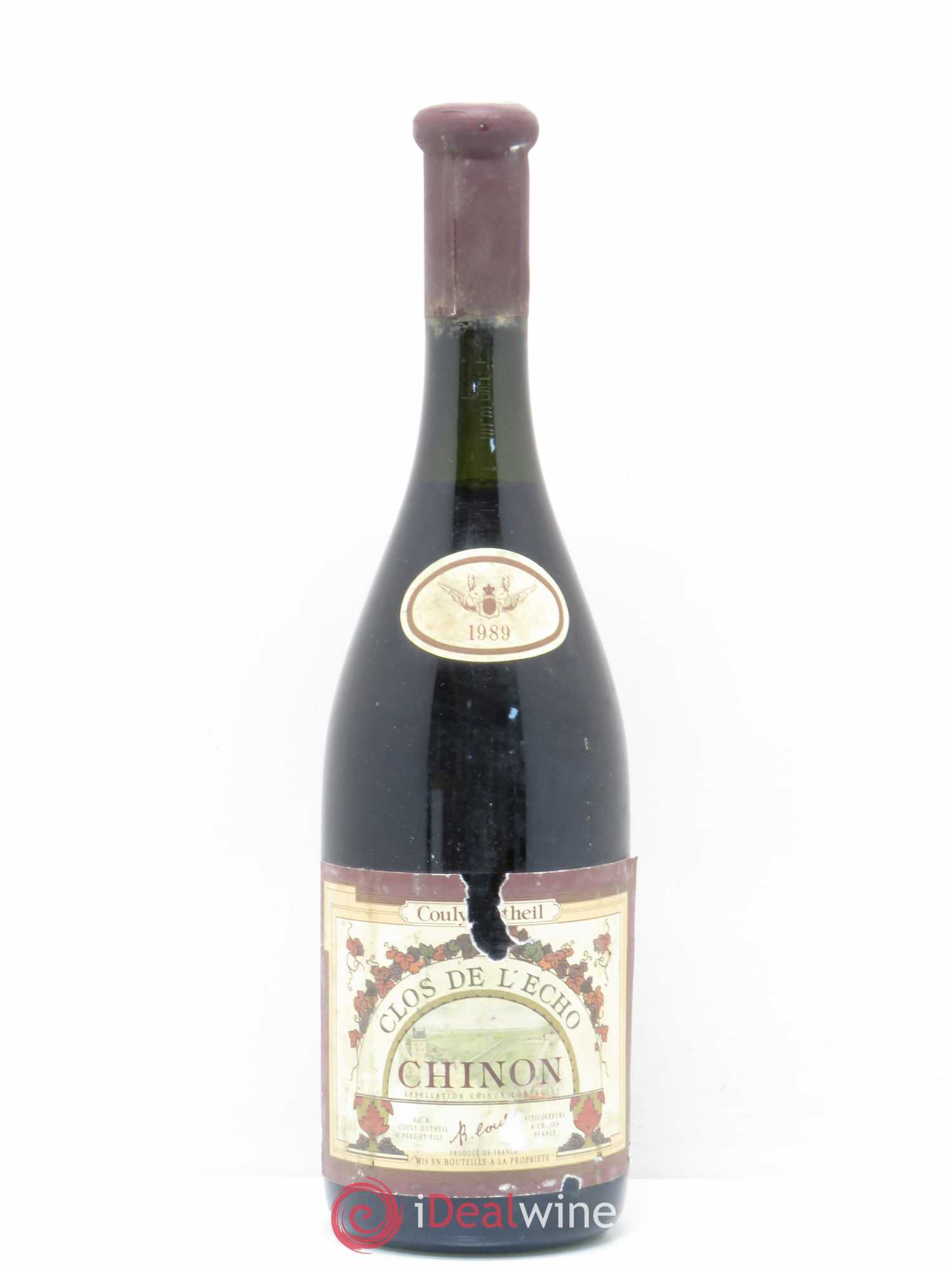 Chinon Clos de l'Echo Couly-Dutheil 1989 - Lot de 1 bouteille - 0