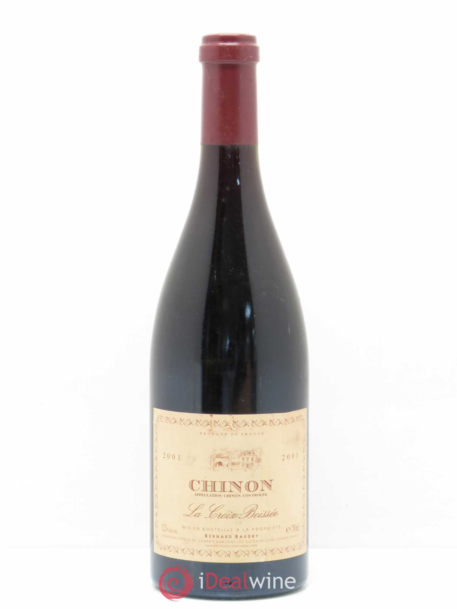 Chinon La Croix Boissée Bernard Baudry 2001 - Lot de 1 bouteille - 0