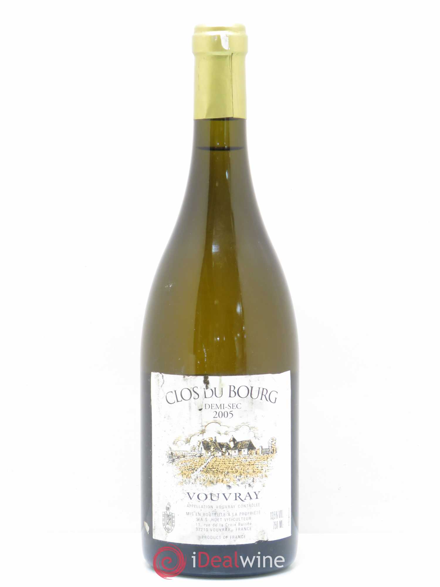 Vouvray Clos du Bourg Demi-Sec Domaine Huet 2005 - Lot de 1 bouteille - 0