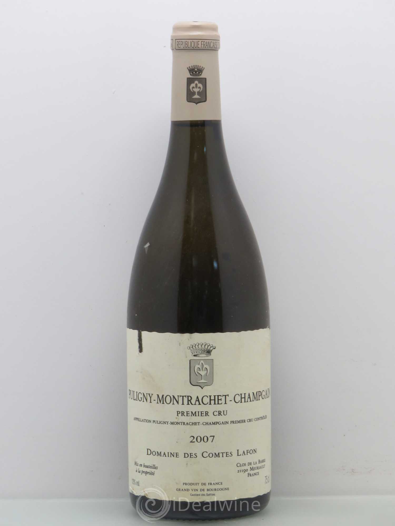 Puligny-Montrachet 1er Cru Champgain Comtes Lafon (Domaine des) 2007 - Lot de 1 bouteille - 0