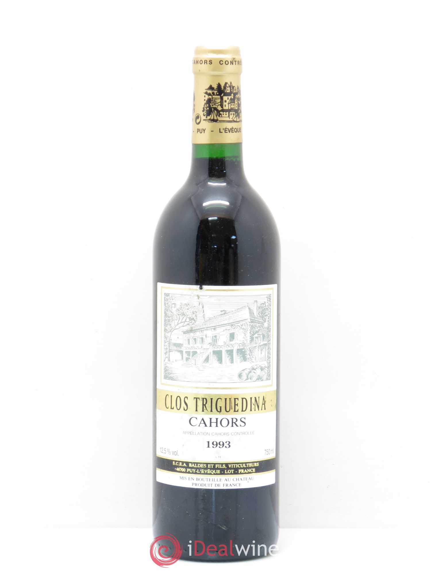 Cahors Clos Triguedina Jean-Luc Baldès 1993 - Lot de 1 bouteille - 0