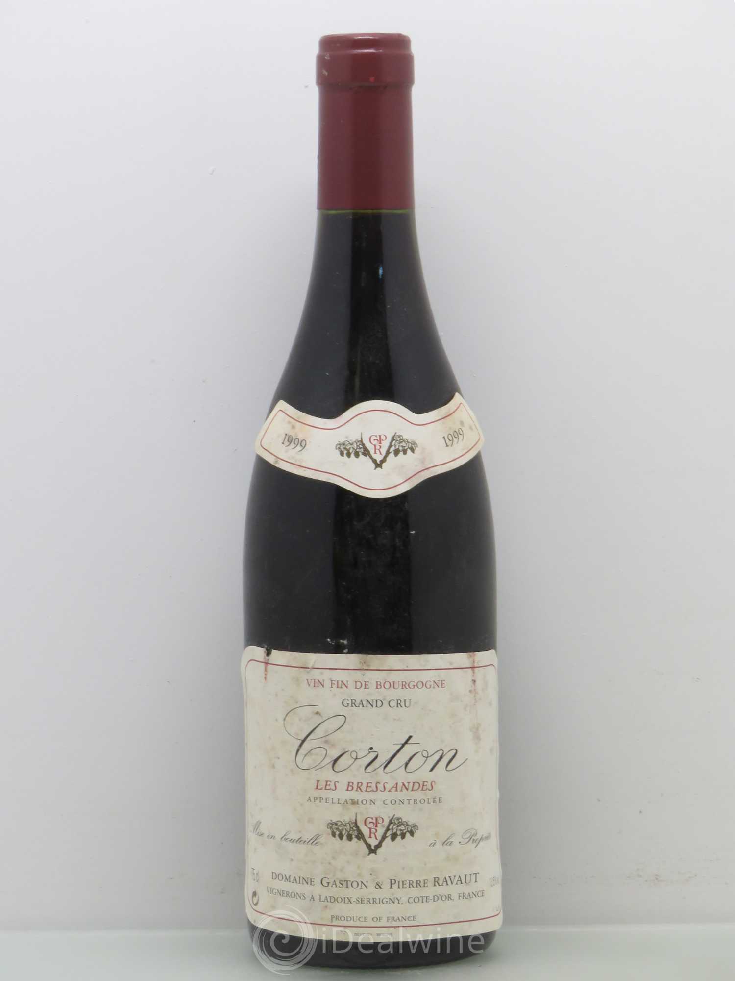 Corton Grand Cru Les Bressandes - Gaston Ravaut 1999 - Posten von 1 Flasche - 0