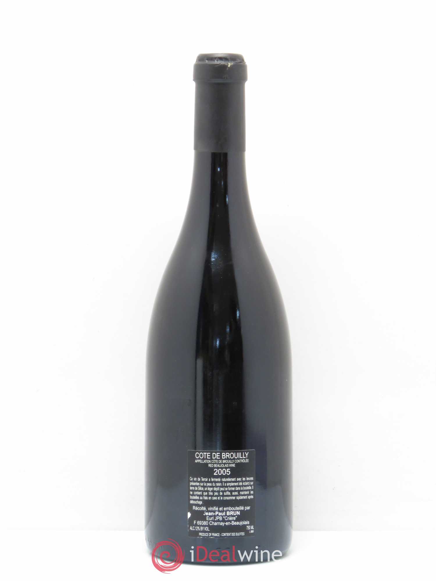 Côte de Brouilly Terres dorées - J-P. Brun (Domaine des) 2005 - Lot de 1 bouteille - 1