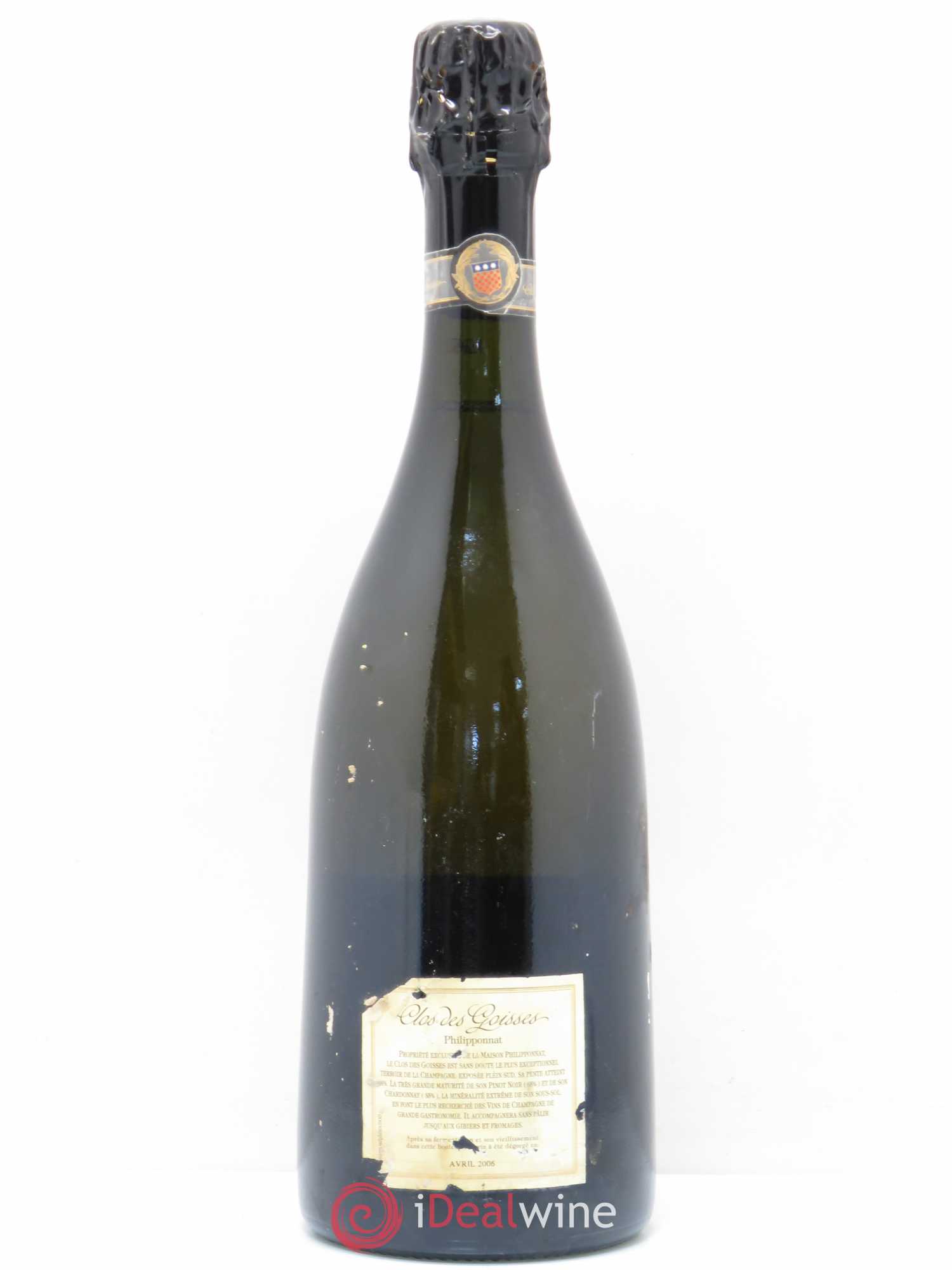 Clos des Goisses Philipponnat 1996 - Lot de 1 bouteille - 1