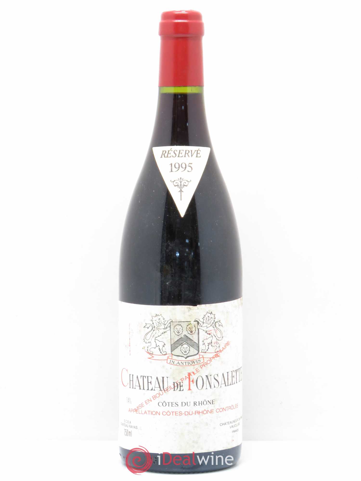 Côtes-du-Rhône Château de Fonsalette Emmanuel Reynaud 1995 - Lot de 1 bouteille - 0