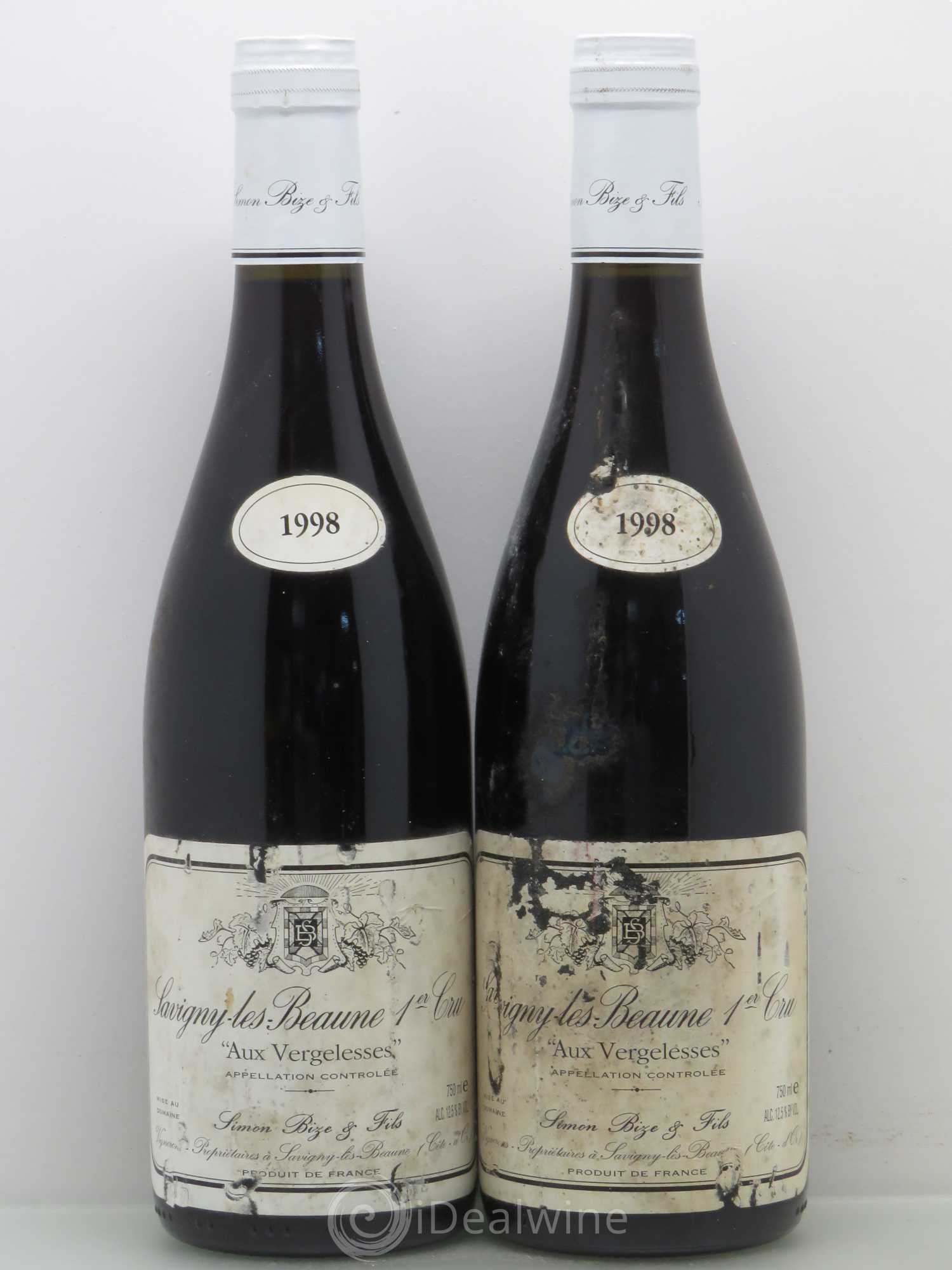 Savigny-lès-Beaune 1er Cru Aux Vergelesses Simon Bize & Fils 1998 - Lot de 2 bouteilles - 0