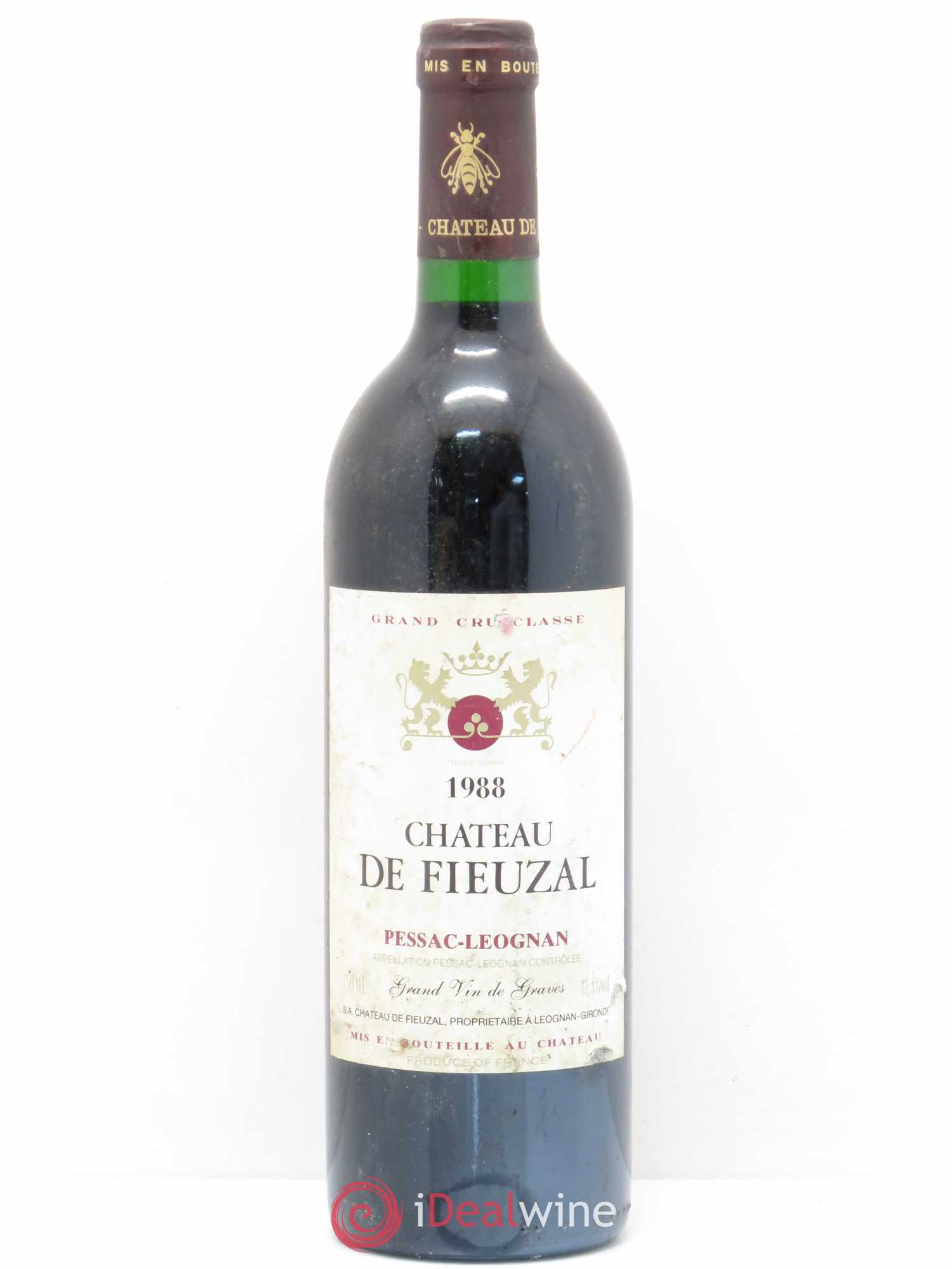 Château de Fieuzal Cru Classé de Graves 1988 - Lot de 1 bouteille - 0